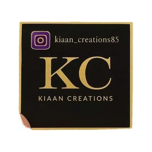 Gloss Gold Printed Sticker - Color: Black