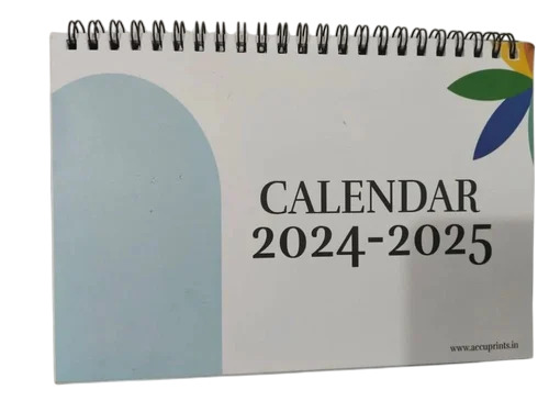 Printed Table Calendar - Color: White