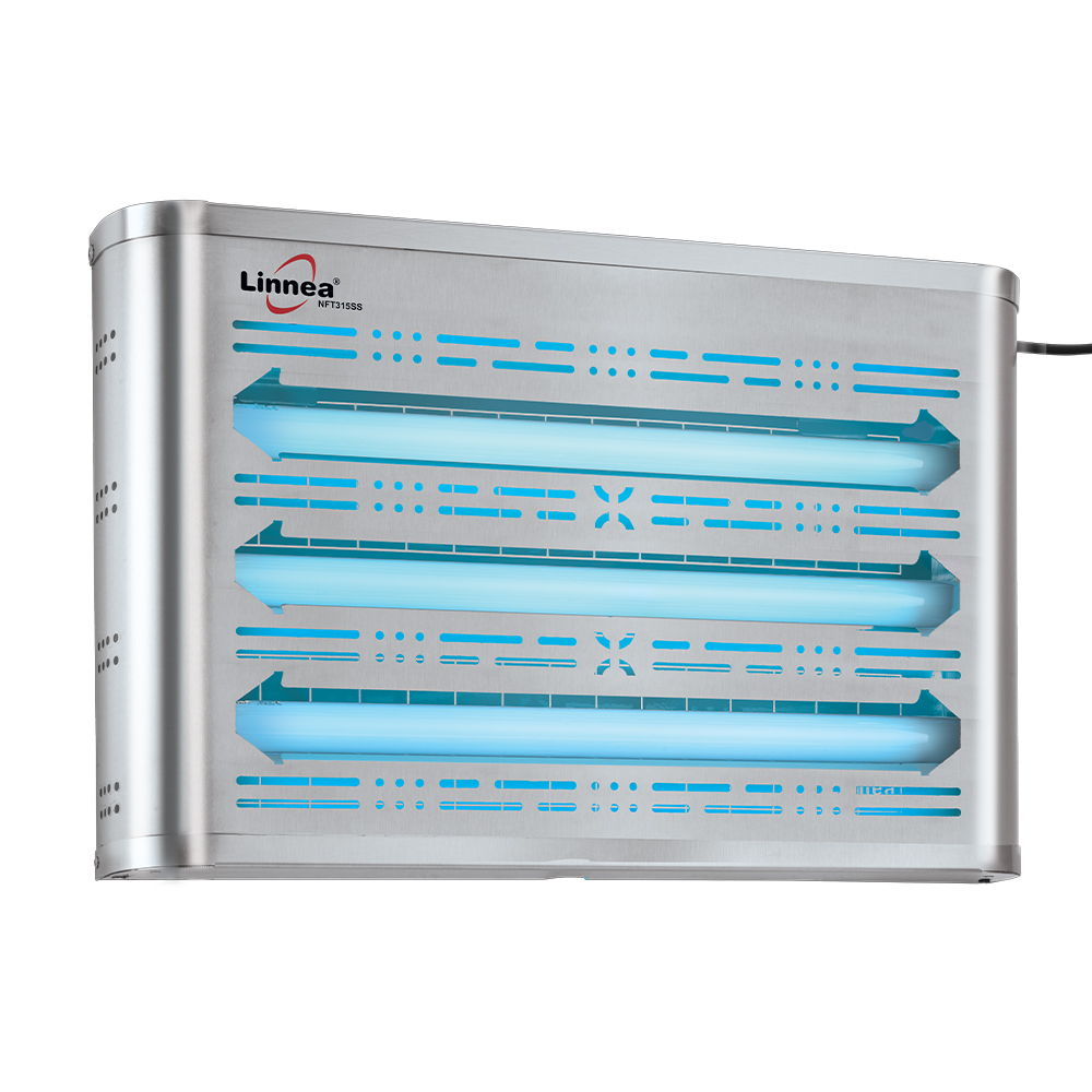 Linnea NFT315SS Stainless Steel Fly Catcher Machine Commercial Insect Trap for Hygienic Indoor Use