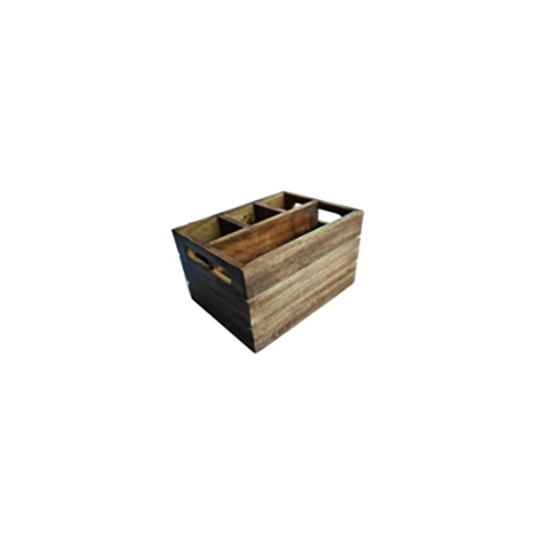 Mttc006 Table Caddies In Mango Wood With Handle - Color: Brown