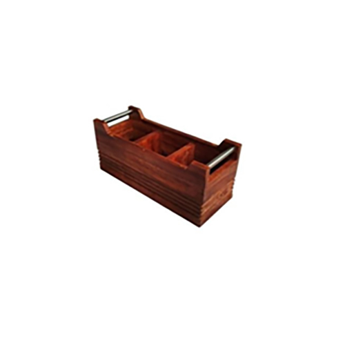 MTCH005 Cutlery Holder In Mango Wood With Handle