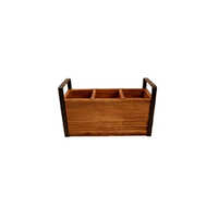 MTCH006 Cutlery Holder In Mango Wood With Handle