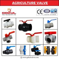 PVC Solid Ball Valve  MS Handle