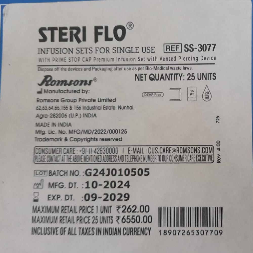Infusion Set - Color Code: Transparent