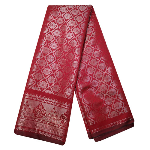 Tanchui Broket Banarasi Saree - Color: Red