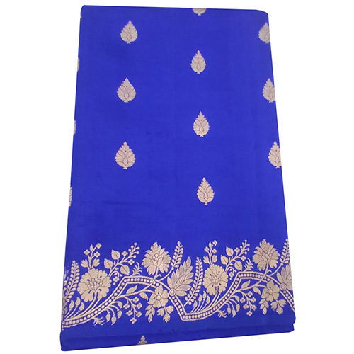 Pure Banarsi Blue Katan Silk Saree - Feature: High Quality