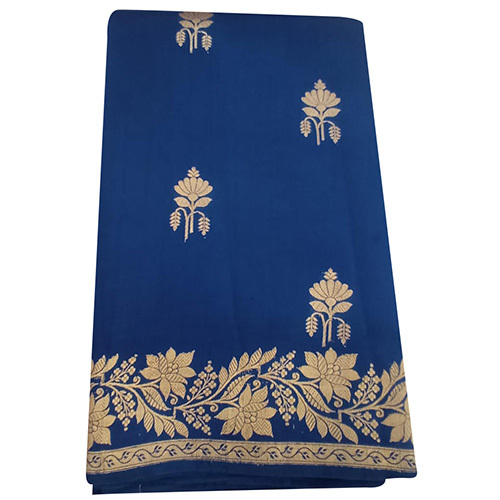 Ladies Banarsi Katan Silk Saree - Color: Blue