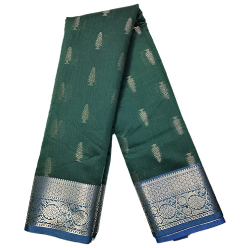 Cotton Boota Rich Pall Banarasi Saree - Color: Multicolor