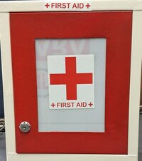 First Aid Box - Color: White And Red