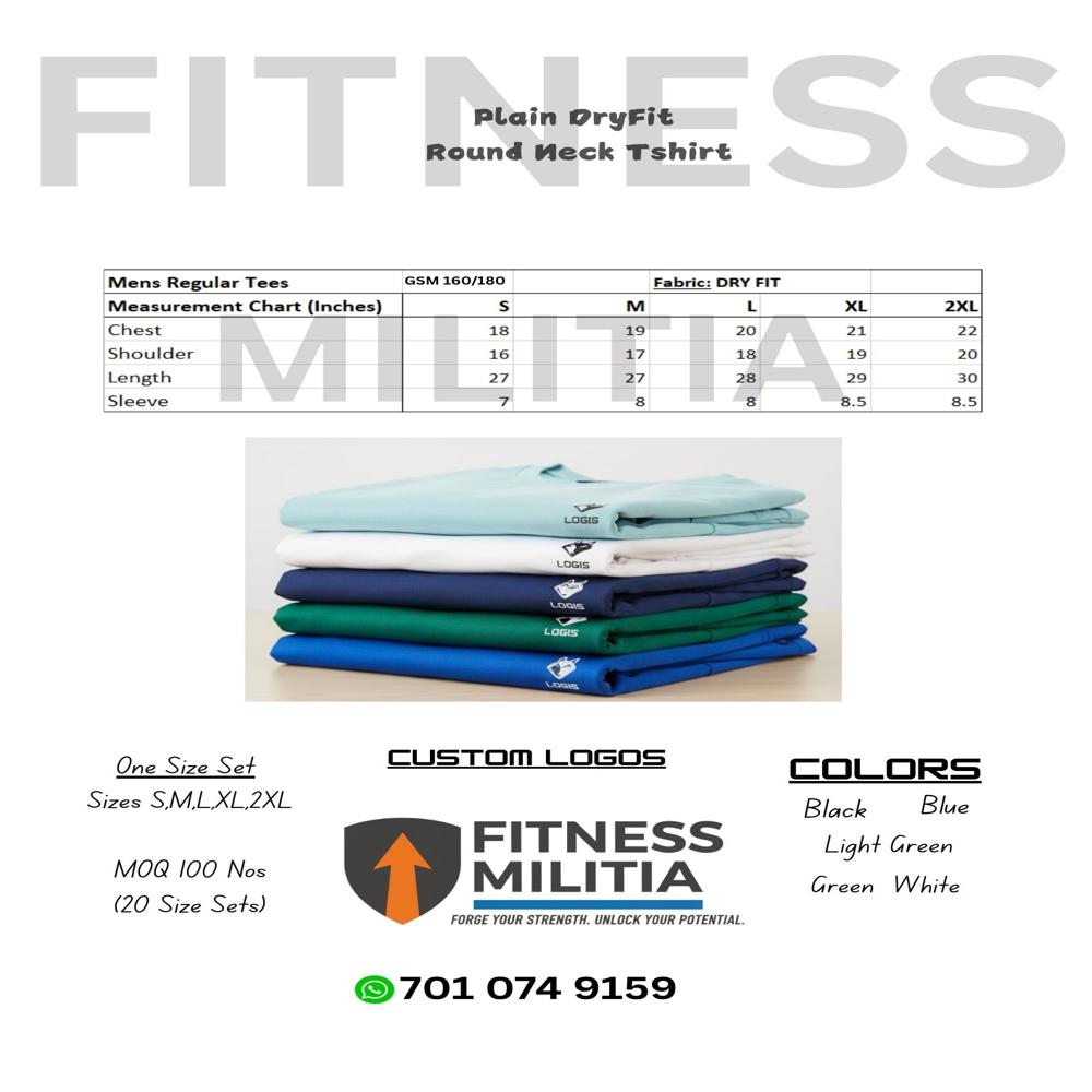 DryFit Plain RoundNeck Tshirts