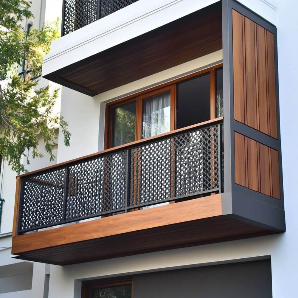 Balcony Grill Design With Mixed Materials - Feature: Easily Assembled