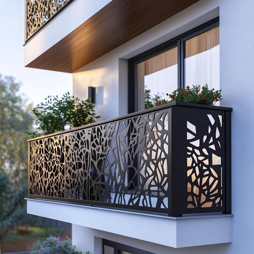 Latest Balcony Grill Design With Laser Cut Metal Sheets - Feature: Easily Assembled
