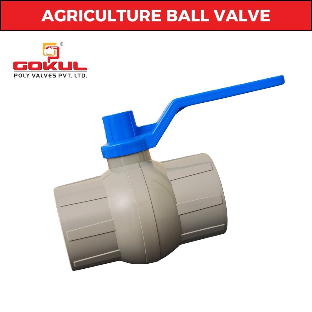 White Long Handle Pvc Solid Ball Valve