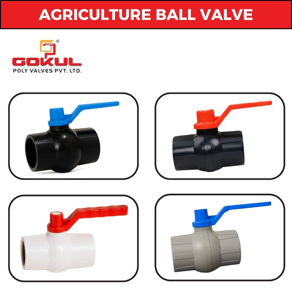 White Long Handle Pvc Solid Ball Valve