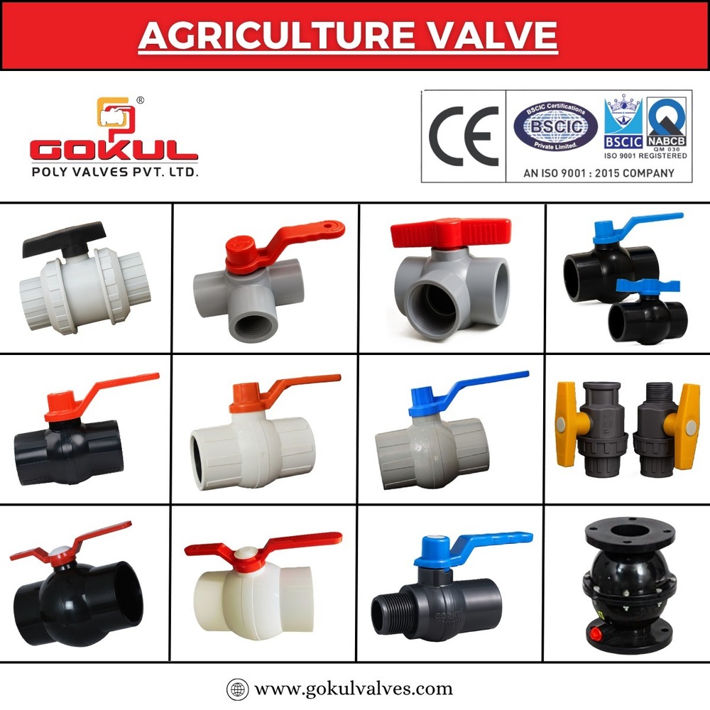 White Long Handle Pvc Solid Ball Valve