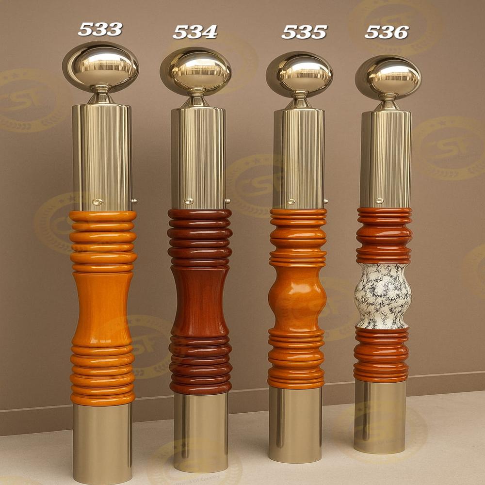 stainless wooden pillar