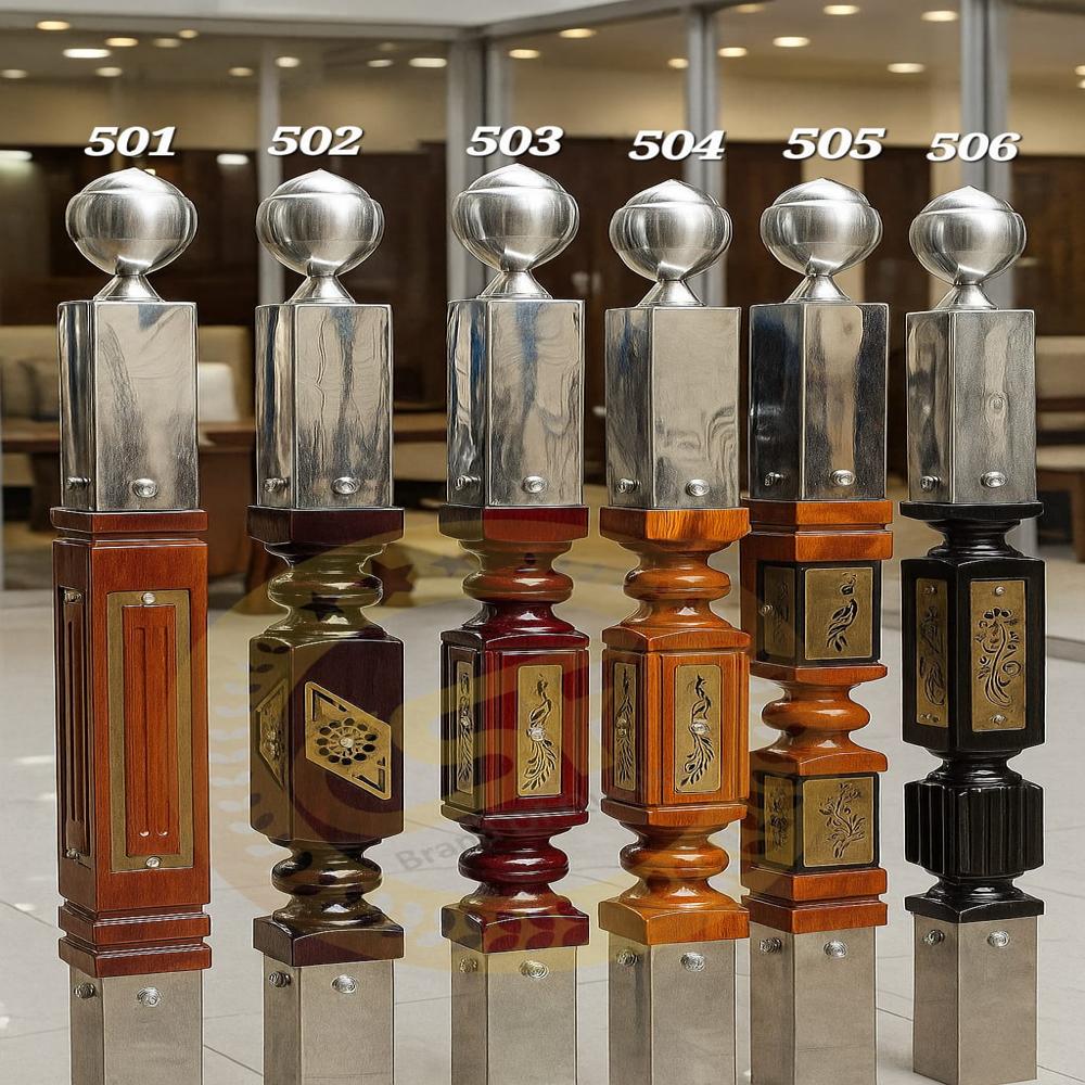 stainless wooden pillar