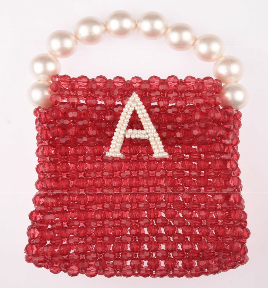 Red Pearl Mini Bag - Design: Plain