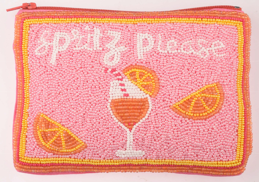 Handmade Beaded Cocktail Pouch - Color: Multicolor