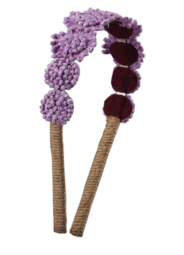 Textured Floral Cluster Headband - Color: Multicolor