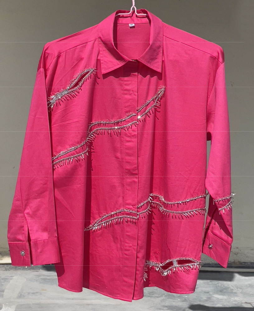 Handmade Waves Cutout Shirt - Age Group: Adult