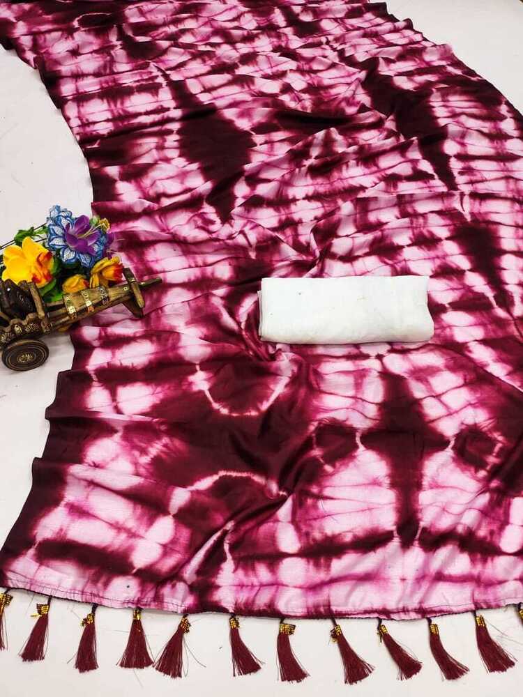 New Soft Chanderi Saree - Bust Size: 44 Inch (In)