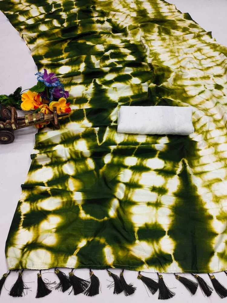 New Soft Chanderi Saree - Bust Size: 44 Inch (In)