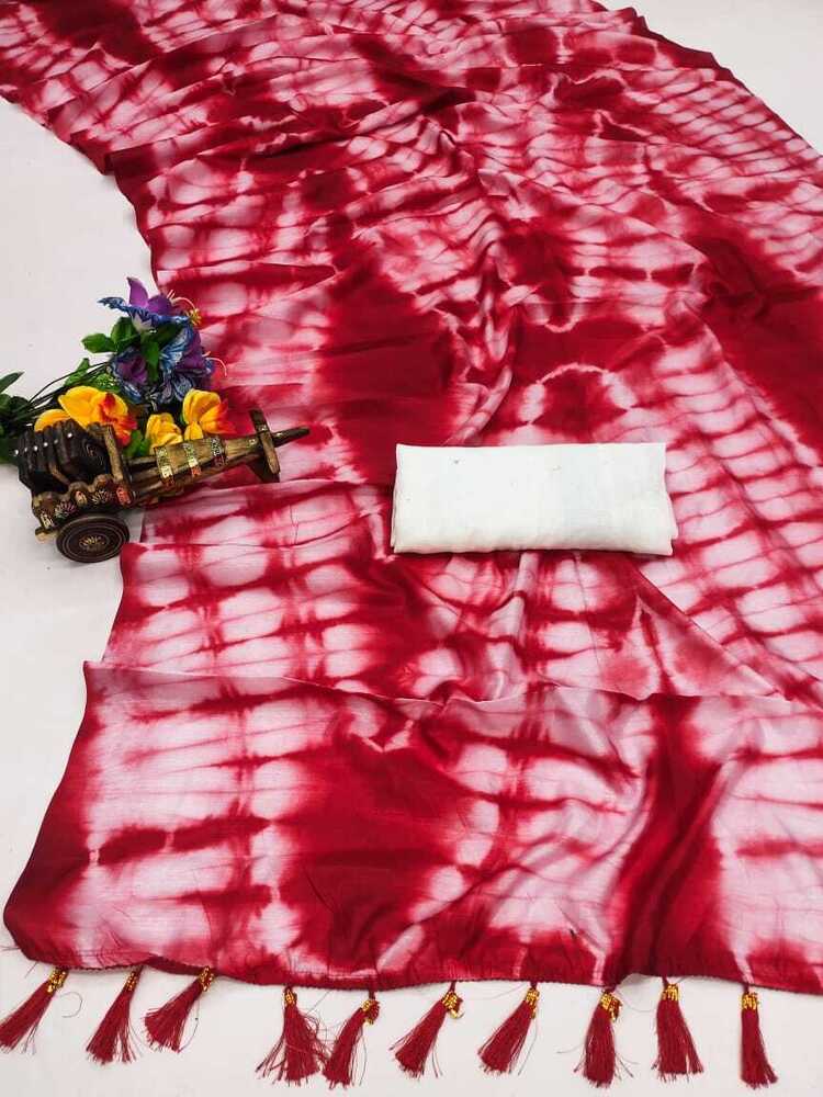 New Soft Chanderi Saree - Bust Size: 44 Inch (In)