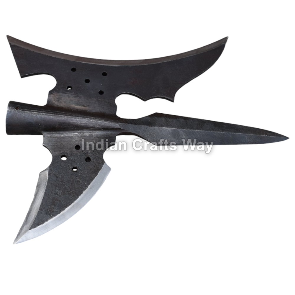 Hand Forged Medieval Antique Iron Helberd