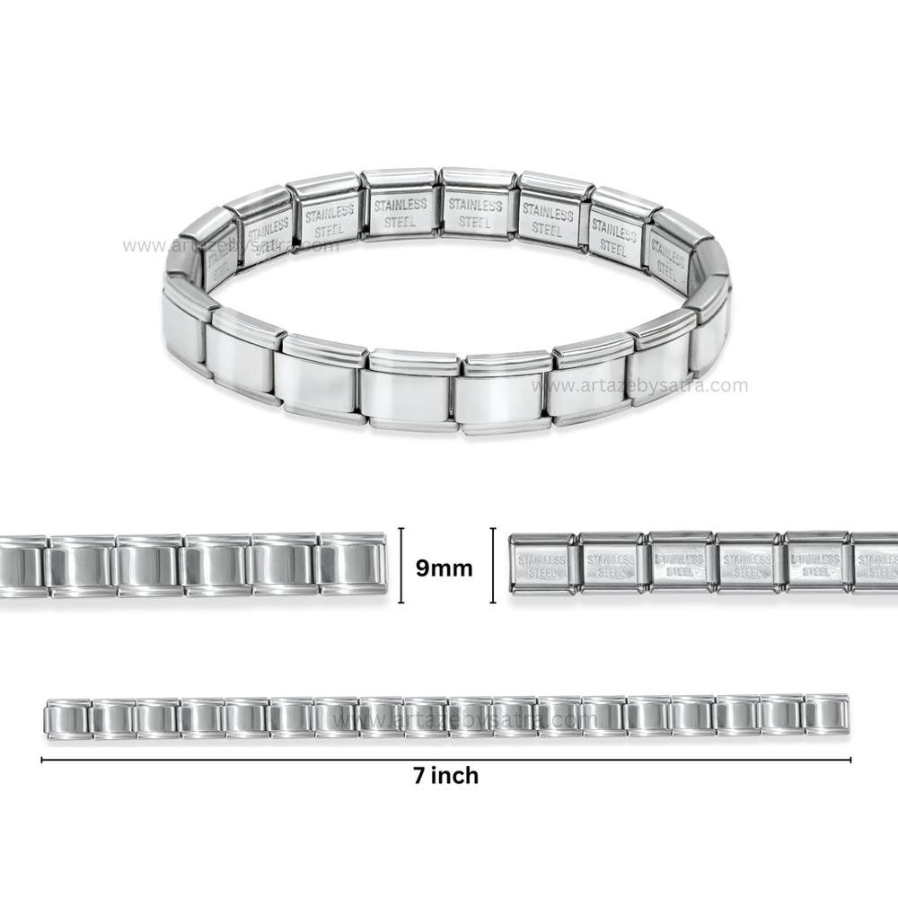 Italian Charm Bracelet | Size : 7inch | Qty : 1 pc