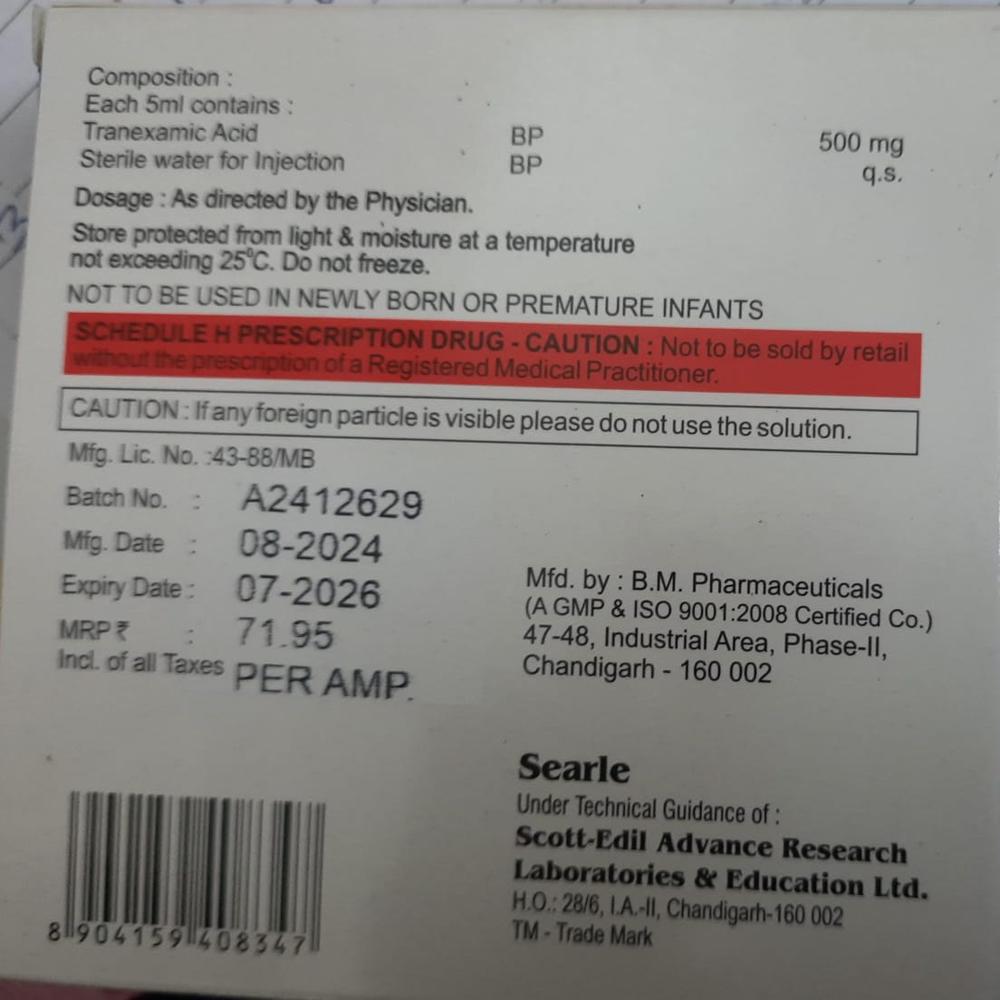 TRANEXAMIC ACID INJECTION BP