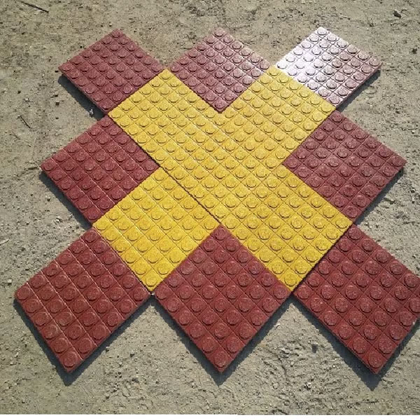 Plain Chequered Tiles - Color: Orange