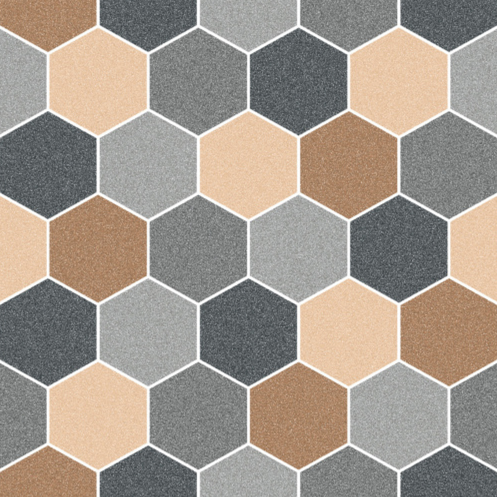 400X400Mm Hexa-01 Parking Vitrified Tiles - Feature: Non-Slip