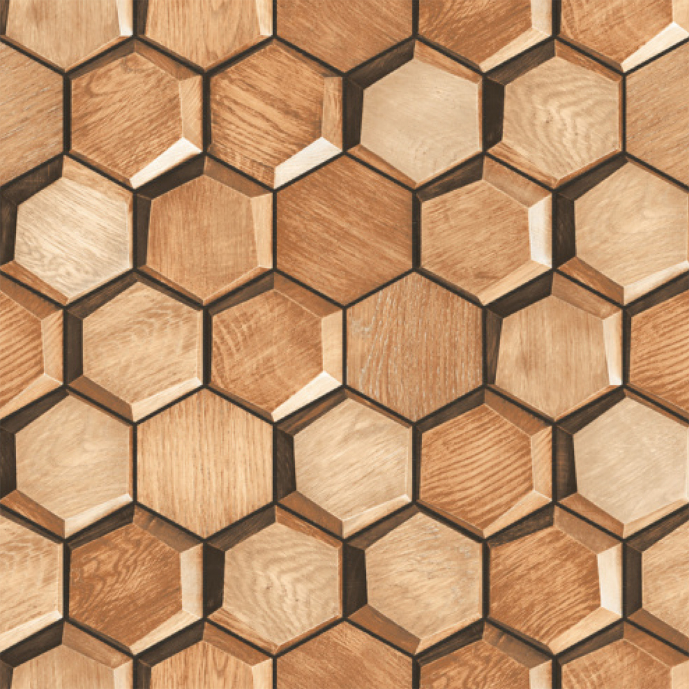 400X400Mm Hexa-04 Parking Vitrified Tiles - Feature: Non-Slip