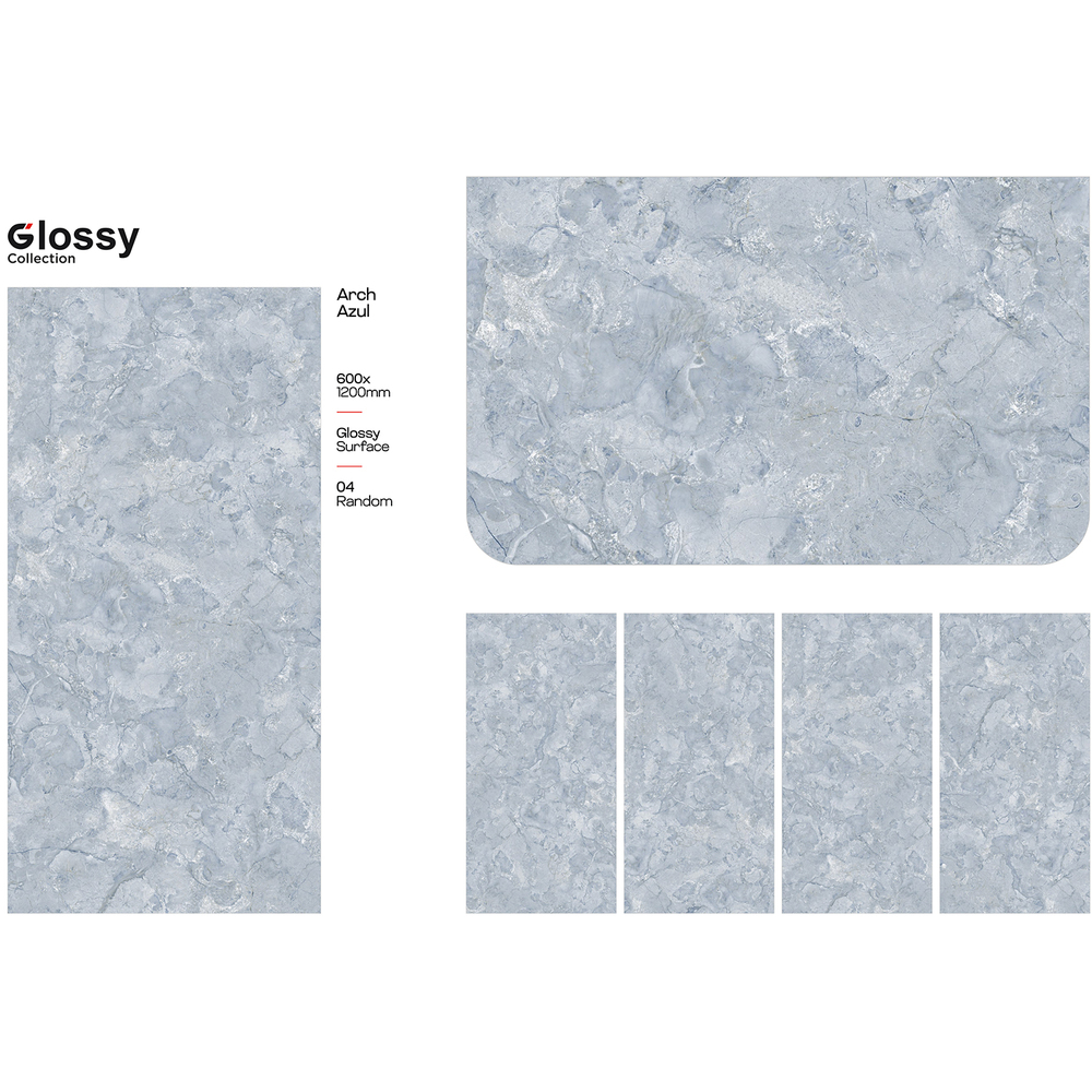 600X1200Mm Arch Azul Digital Vitrified Tiles - Feature: Acid-Resistant