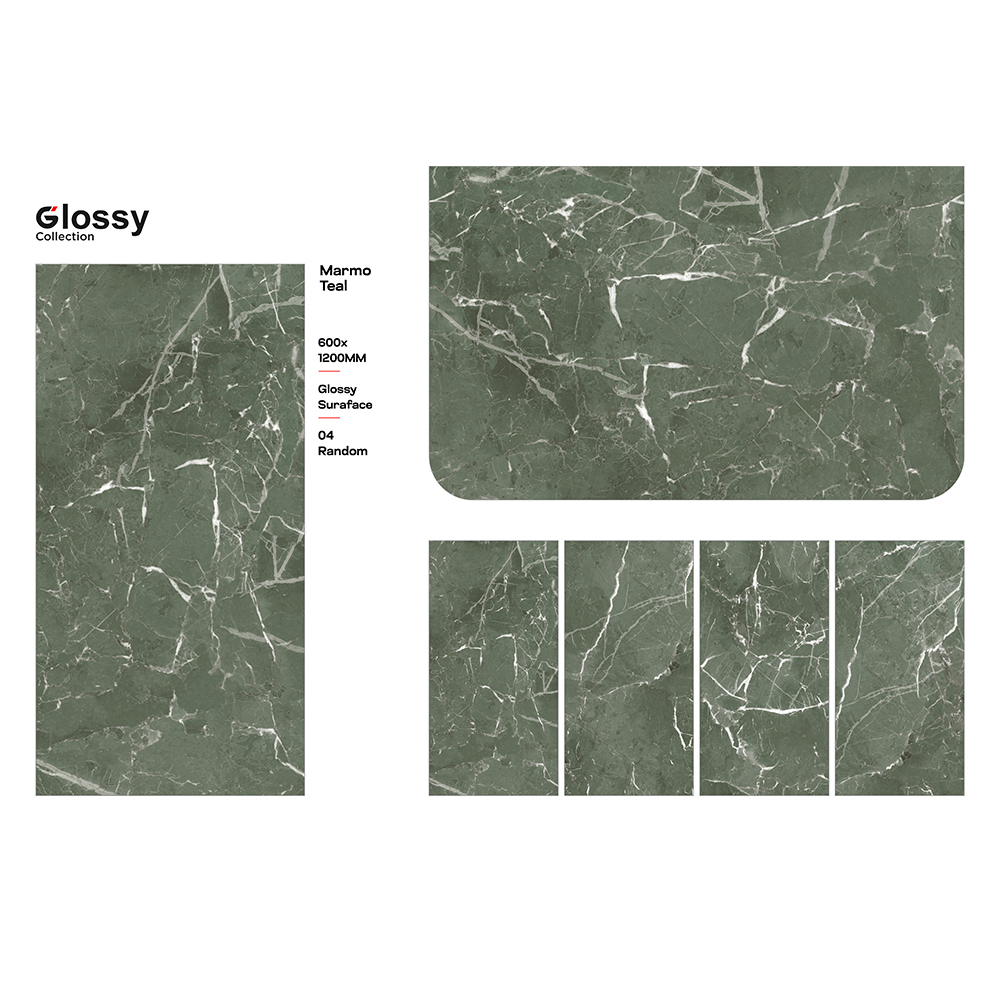 600X1200mm Marmo Teal Digital Vitrified Tiles
