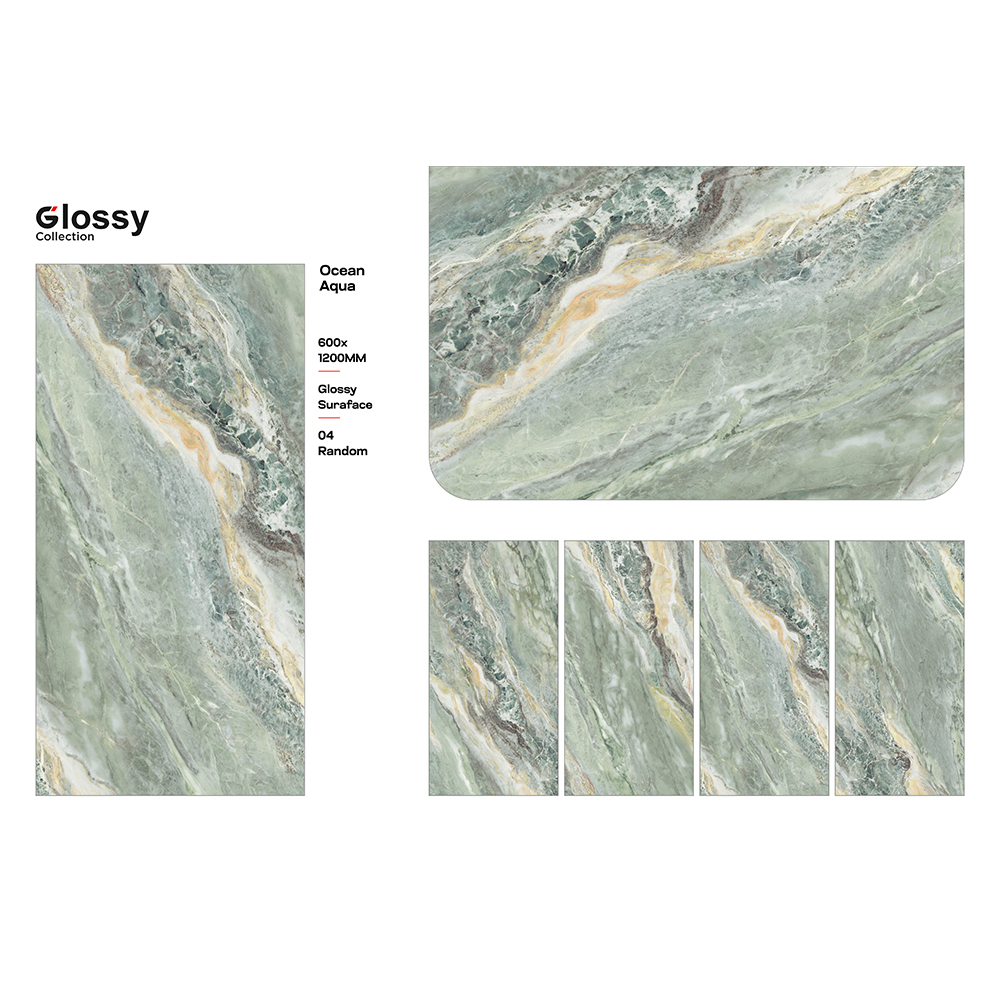 600X1200mm Ocean Aqua Digital Vitrified Tiles
