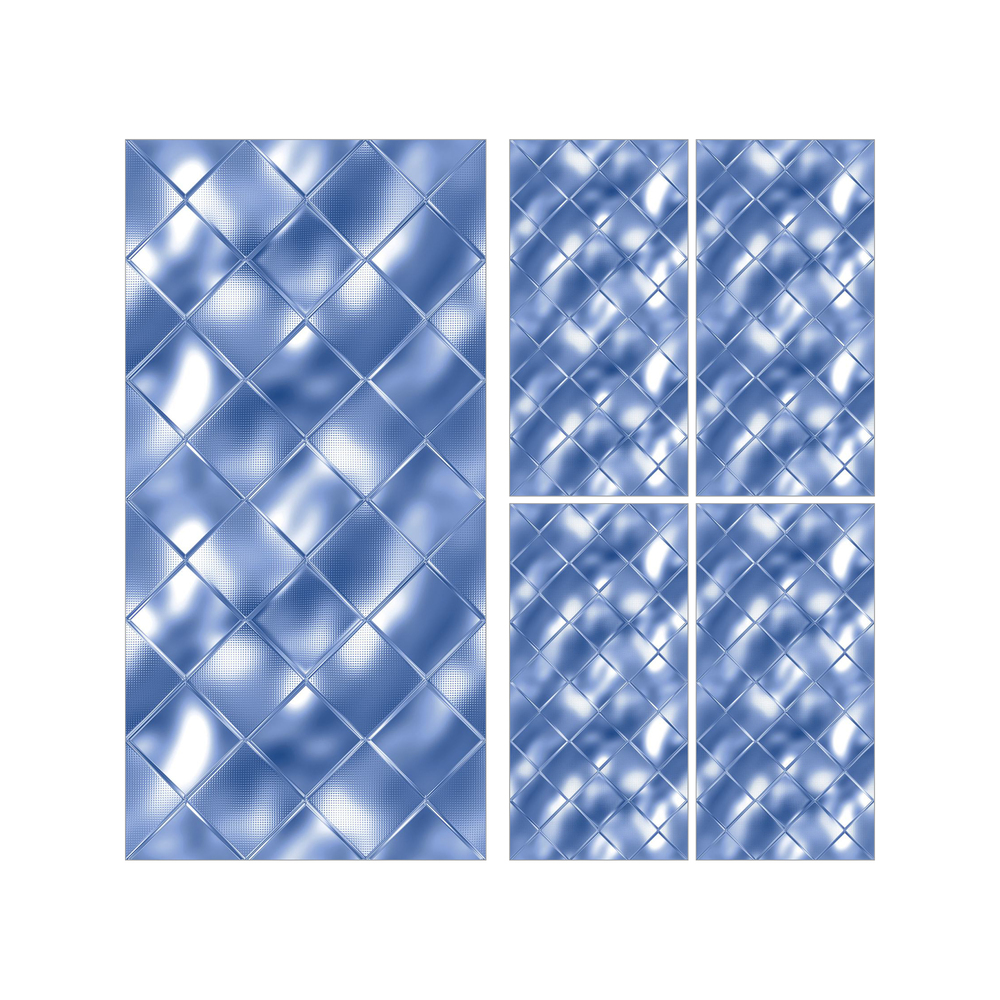 600X1200Mm 3D Glassy Blue Digital Vitrified Tiles - Feature: Acid-Resistant