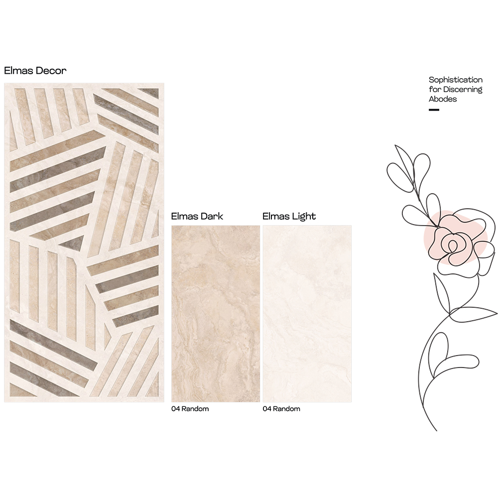 600X1200Mm Elmas Decor Digital Vitrified Tiles - Feature: Acid-Resistant
