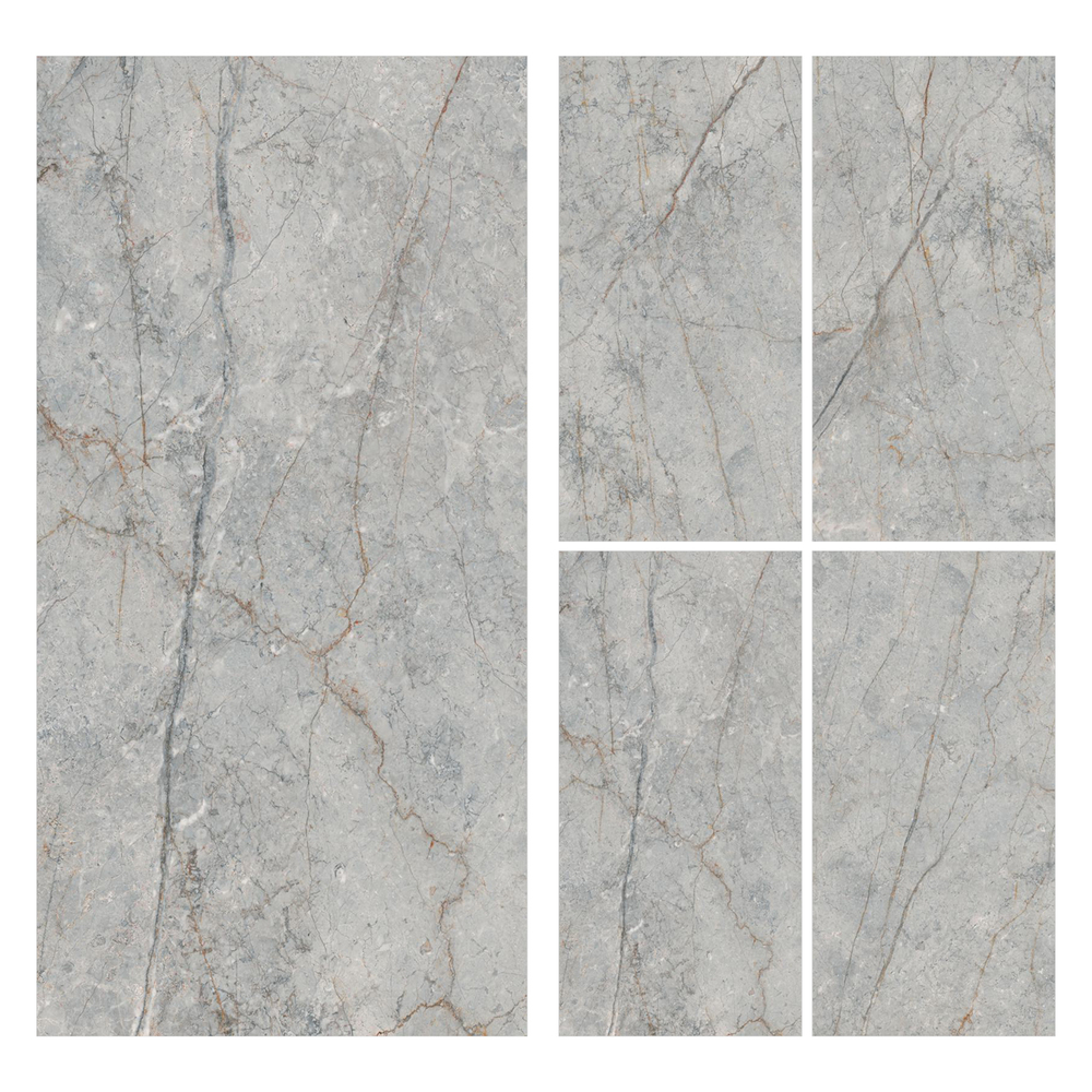 600X1200mm Adrine Grey Dark Digital Vitrified Tiles