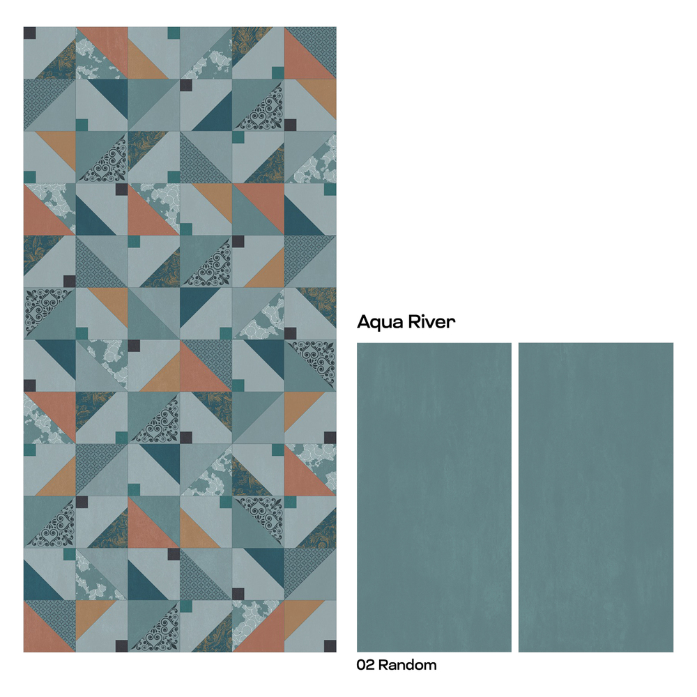 600X1200Mm Aqua River Decor Digital Vitrified Tiles - Feature: Acid-Resistant