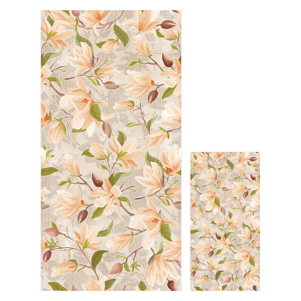 600X1200Mm Elapso Flower Digital Vitrified Tiles - Feature: Antibacterial
