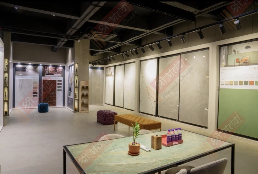 Vertical Single Side Slider Tiles Display Stand