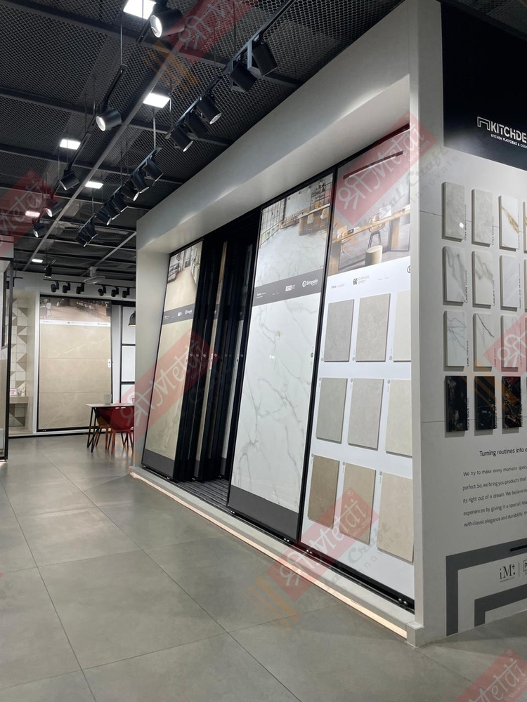 Slanted Slider Tile Display Stand