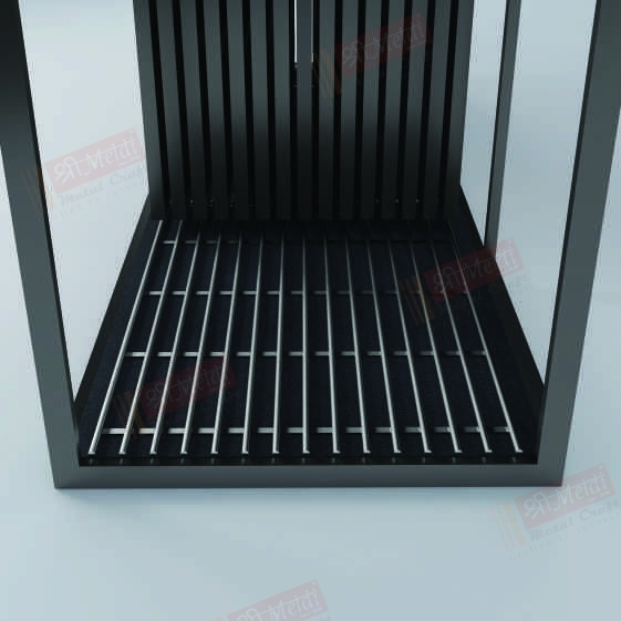 Vertical Single Side Slider Basement - Color: Black