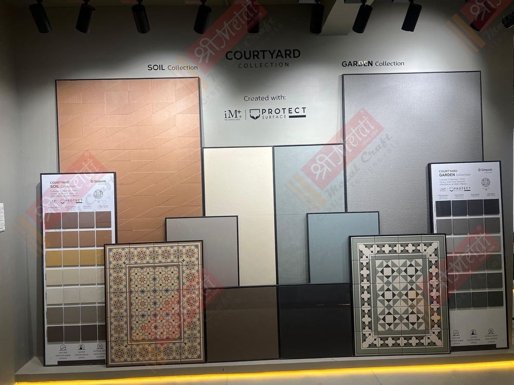 Decorative Panel Tiles Display Stand - Color: Black