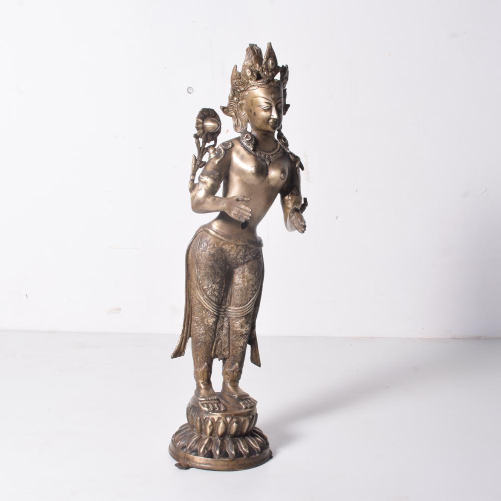 ANTIQUE BRASS FIGURE 