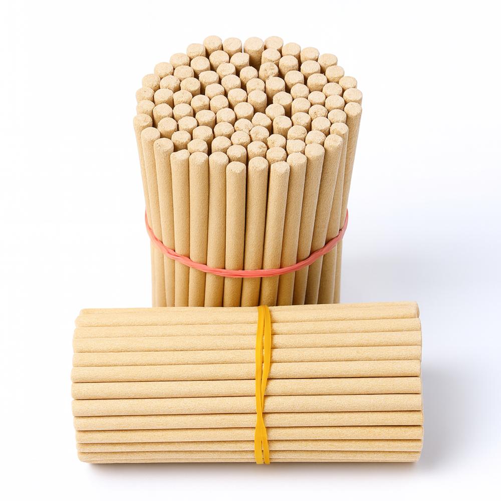 Premium Natural Raw Dhoop Sticks - Smooth Beige Finish | Unscented, Cylindrical, Customizable (4mm & Variable Height)