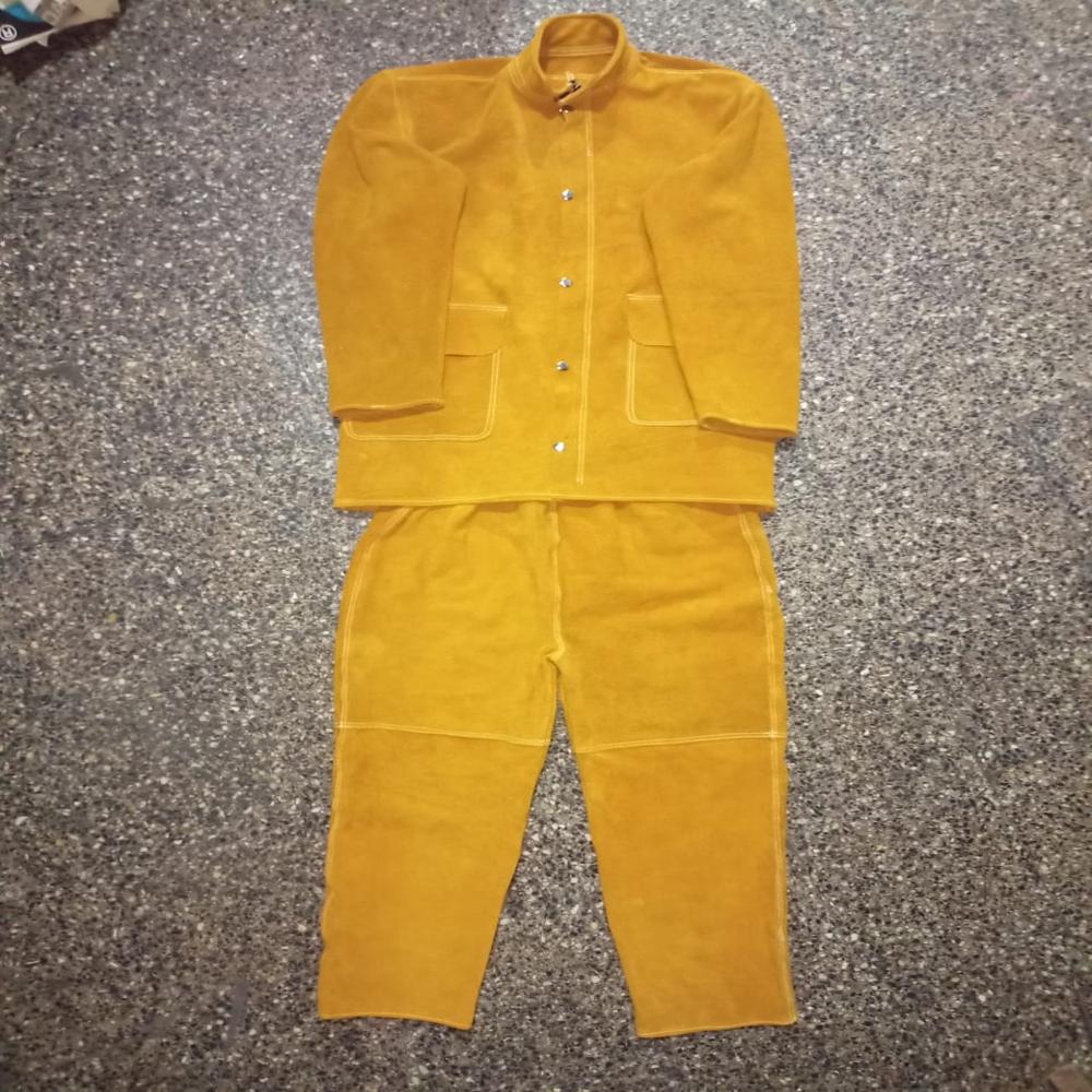 Leather Welding Suit - Color: Yellow