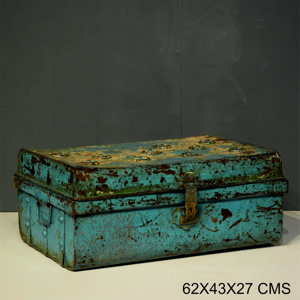 Vintage Iron Trunk - Artwork: Crafted